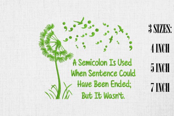 Dandelion Semicolon Mental Health Embroidery Review