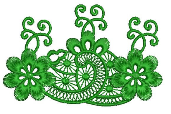 Dual Green Flowers Embroidery Review