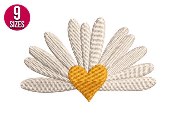 Half Daisy Flower with Heart Review