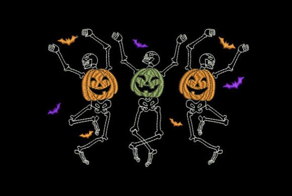 Happy Dancing Skeletons on Halloween