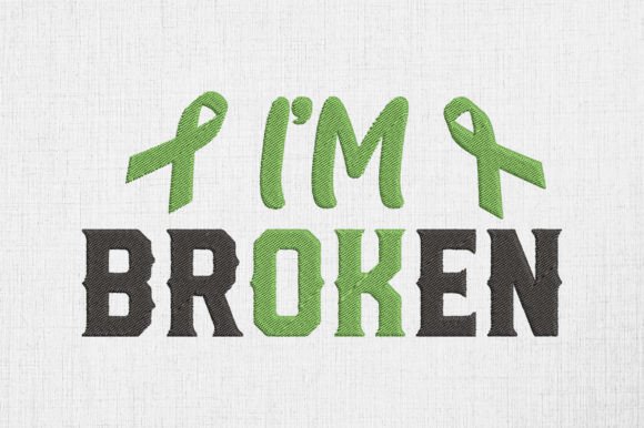 I m Ok I m Broken Invisible Illness Embroidery Review