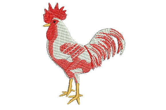 Red White Rooster Embroidery Review for Boutique Apparel